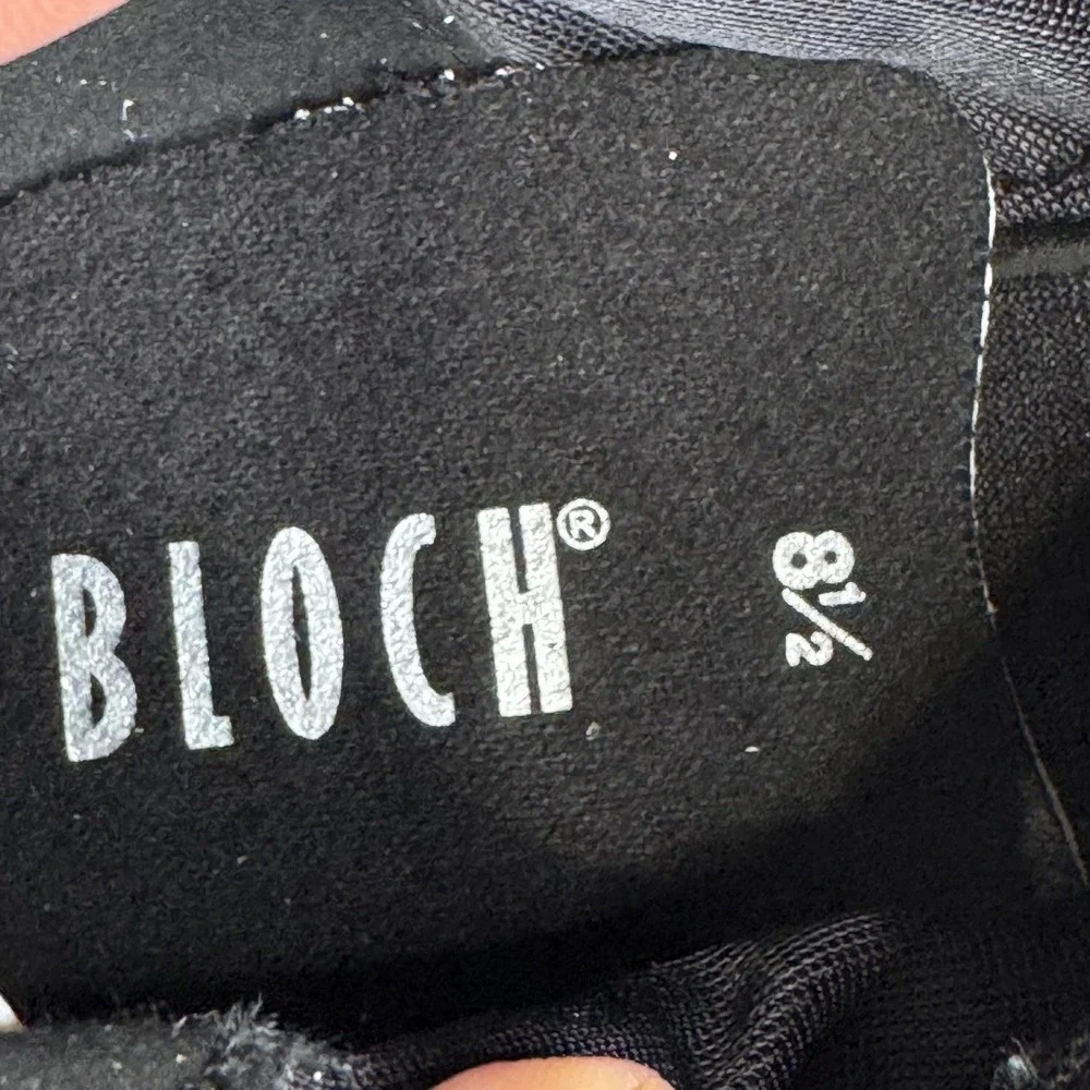 Bloch Black Leather Split Sole Jazz Shoes Womens Size 8.5 / Fit 8 Slip On Dance